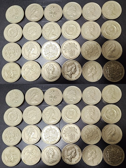 The United Kingdom round £1 Coins - 48 piece Set - valued at £48 in th UK