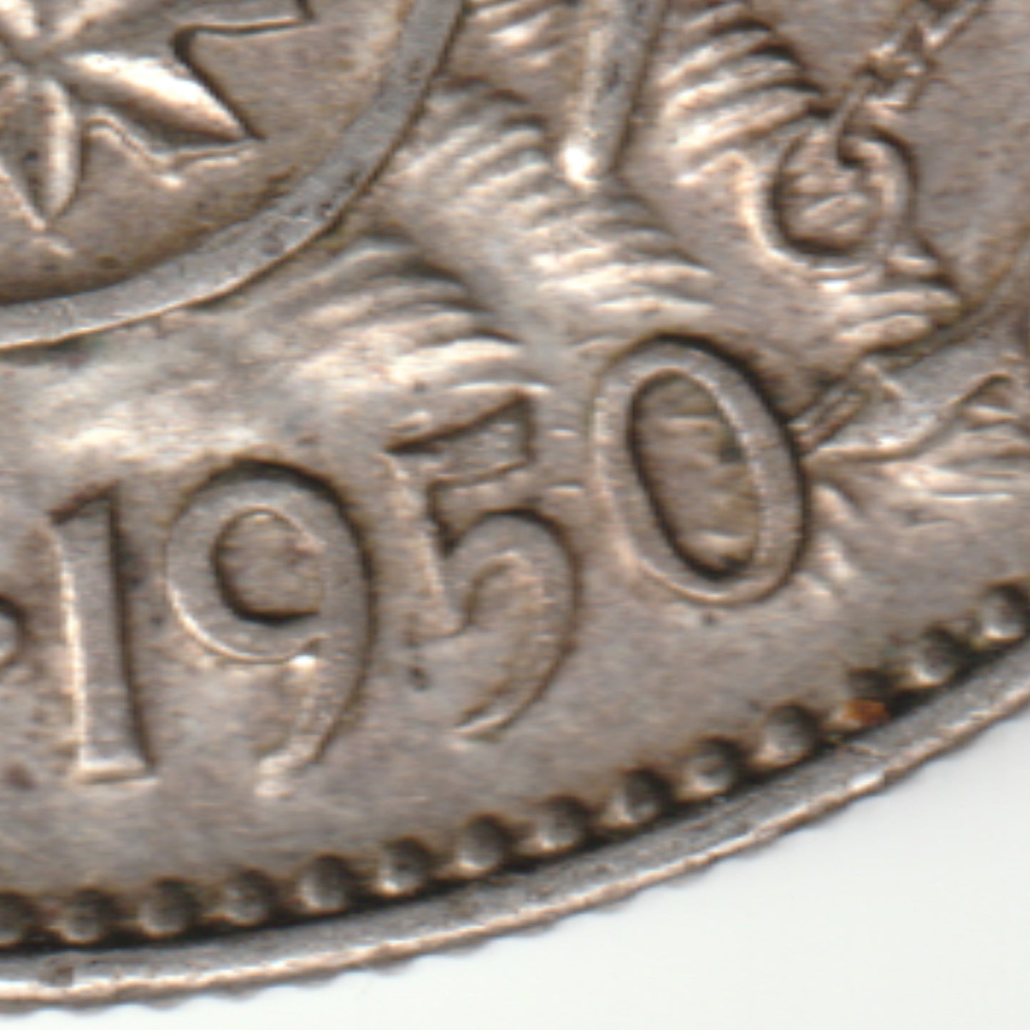 1950 Canadian 50 cents coin 'half design' - 80% Silver