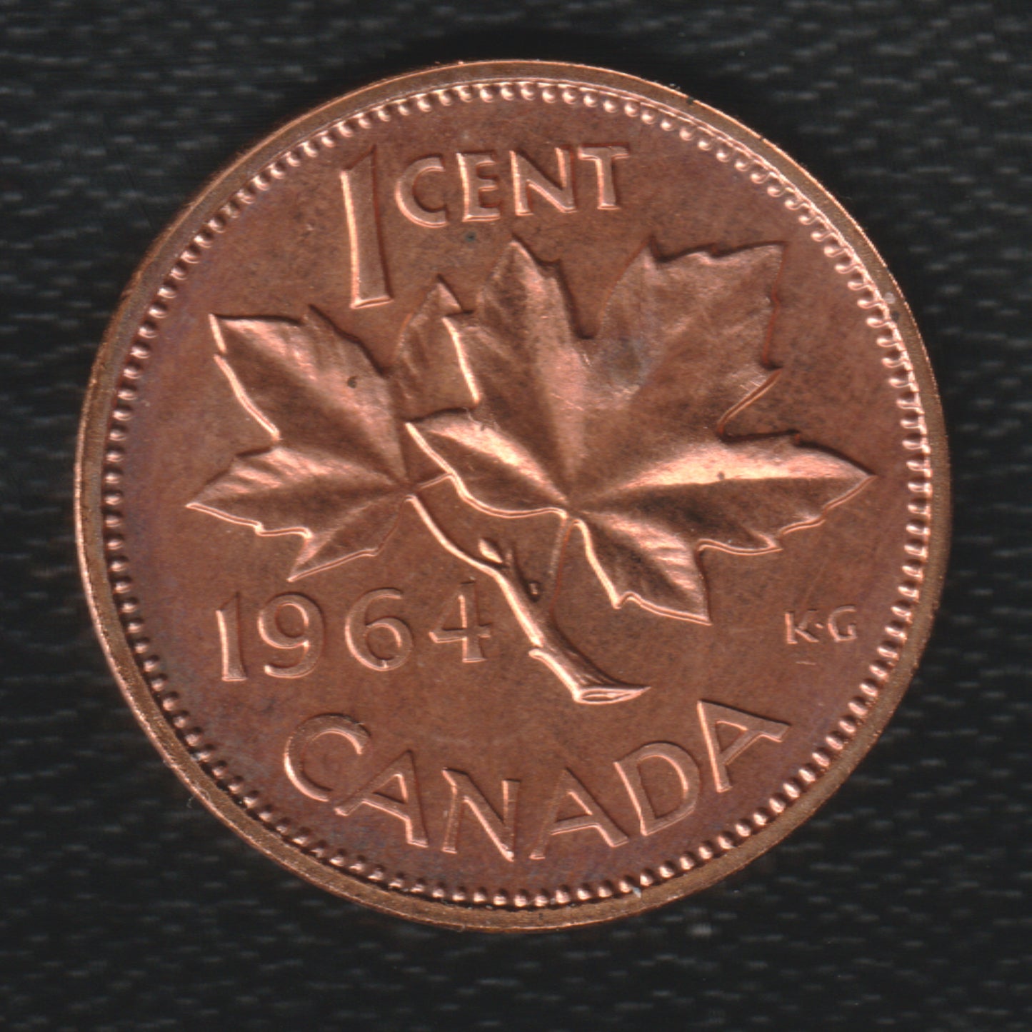 1964 copper 1 cent, Brilliant single coin PL 64 from Proof-Like(PL) set