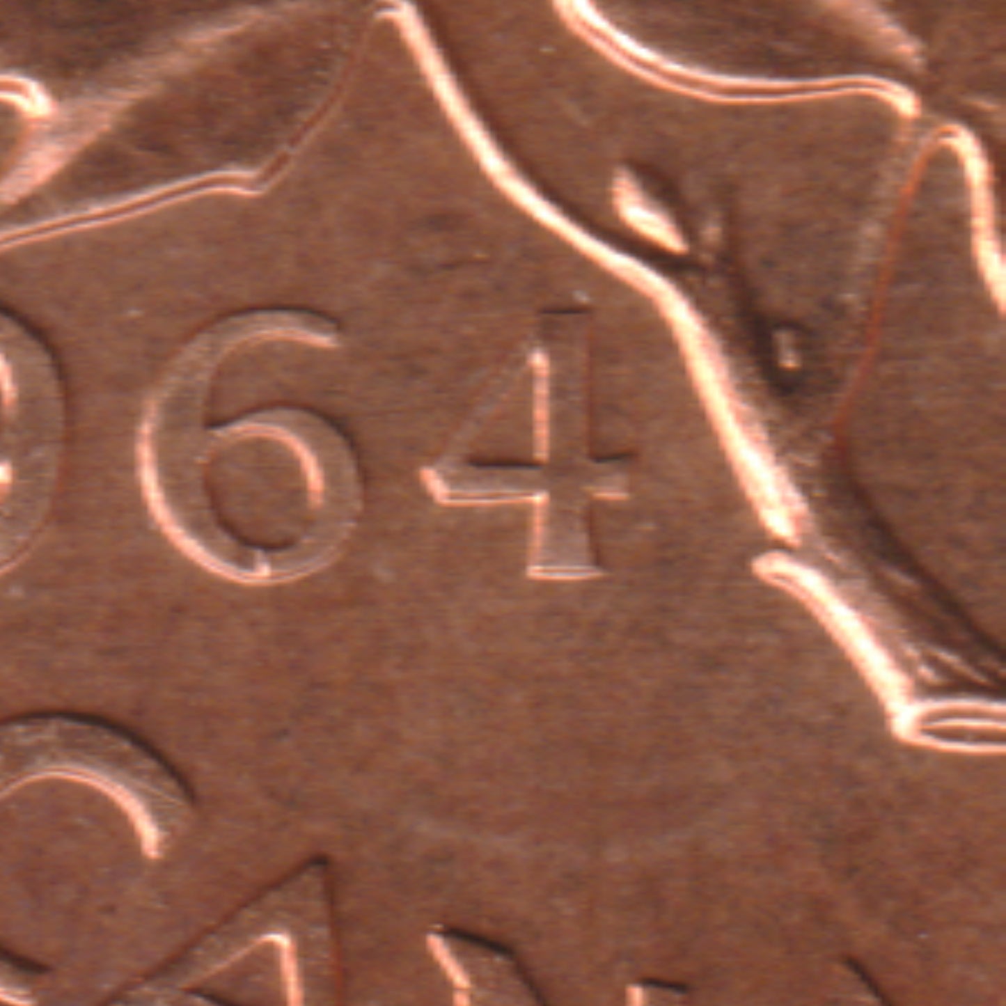1964 copper 1 cent, Brilliant single coin PL 64 from Proof-Like(PL) set