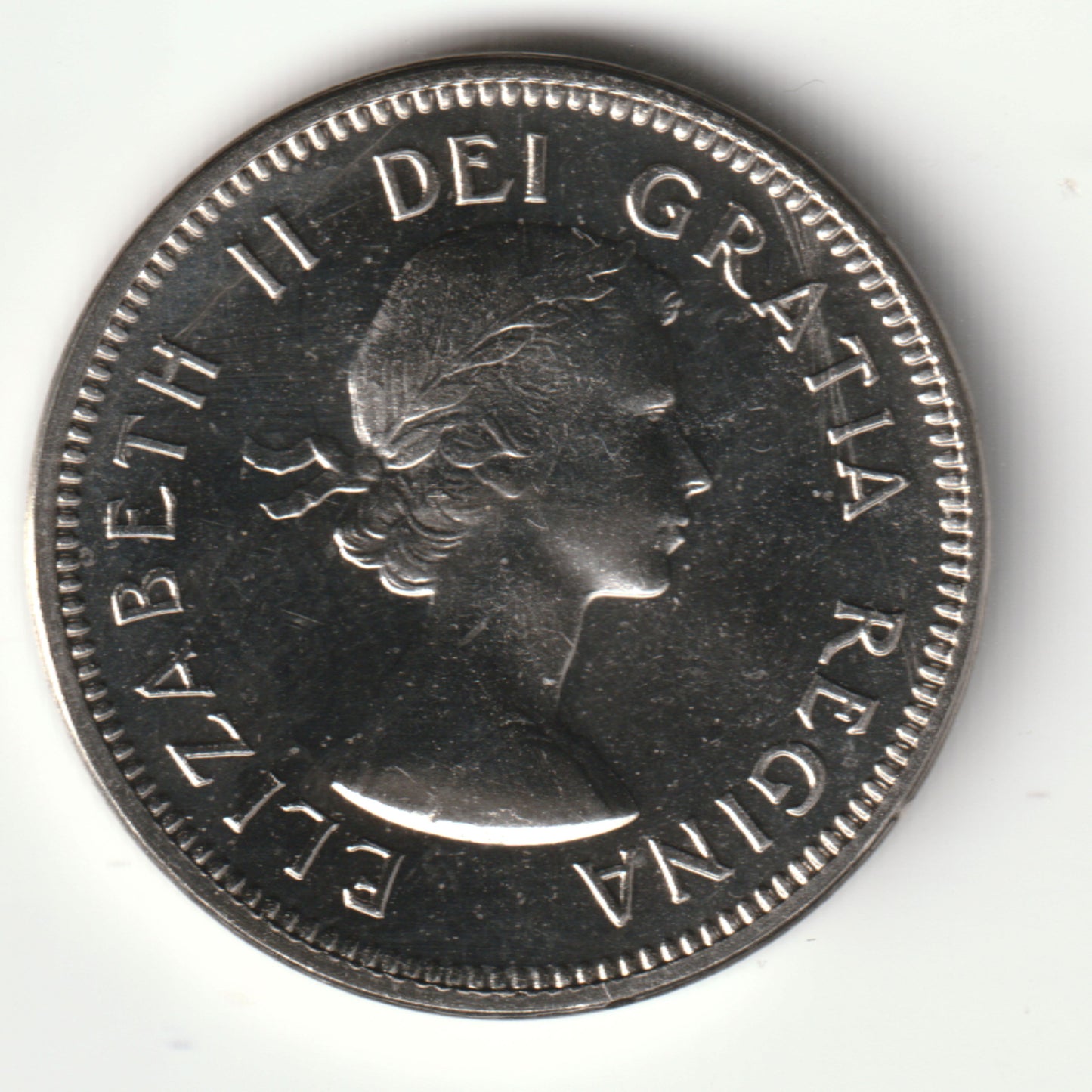 1964 Canada 5 cent coin, Brilliant Nickel PL-65 from Proof-Like(PL) set