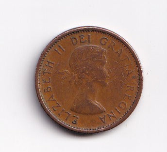 1956 Canadian 1‑cent bronze penny MS‑63 Red (Choice Uncirculated Red)