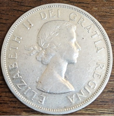 1958 Canada 1 dollar - 80% silver coin